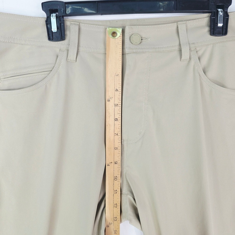 Rhone Commuter Pants Mens 36x32 Khaki Tan Slim Fit Stretch 5-Pocket Trousers - Picture 6 of 15
